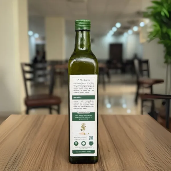 Cold-Pressed Sesame Oil for Cooking - 500 ML - Image 2